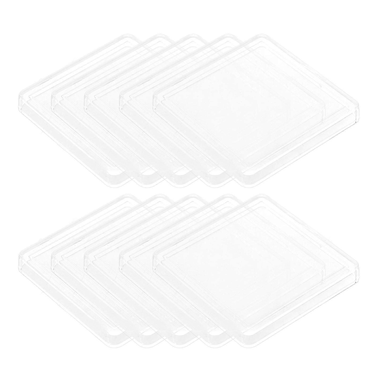 Transparent Card Holders 10Pcs Ideal For Board Game Accessories Playing Card Container 4.10X4.10X0.60CM Multifunctional