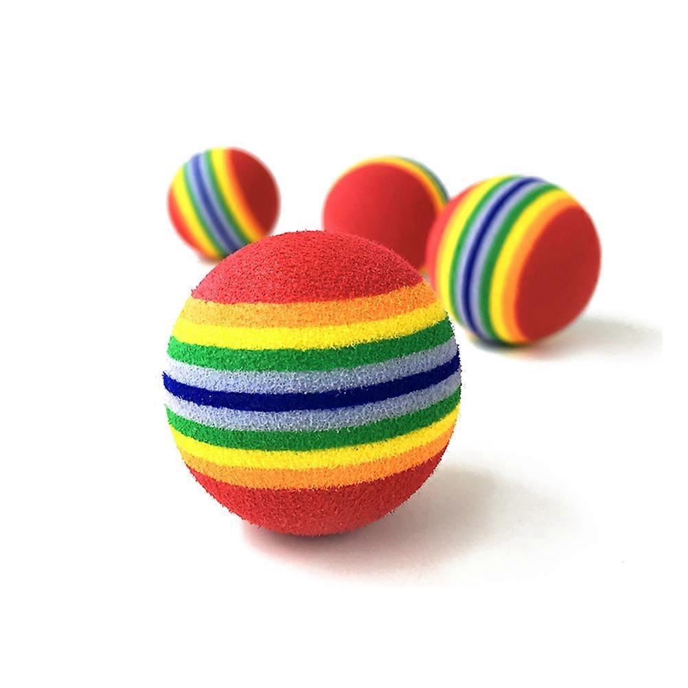 Eva Rainbow Ball Toy for Pet Chew Training 6Pcs
