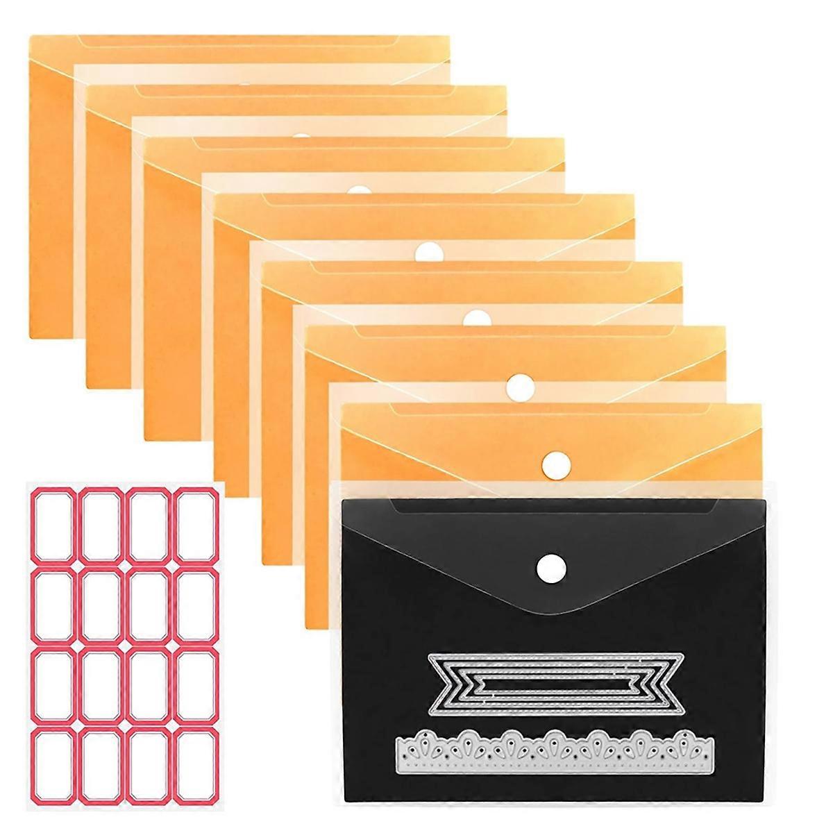 Thickened 8 Pack Magnetic Paper Tape Snaps and Labels Stickers A