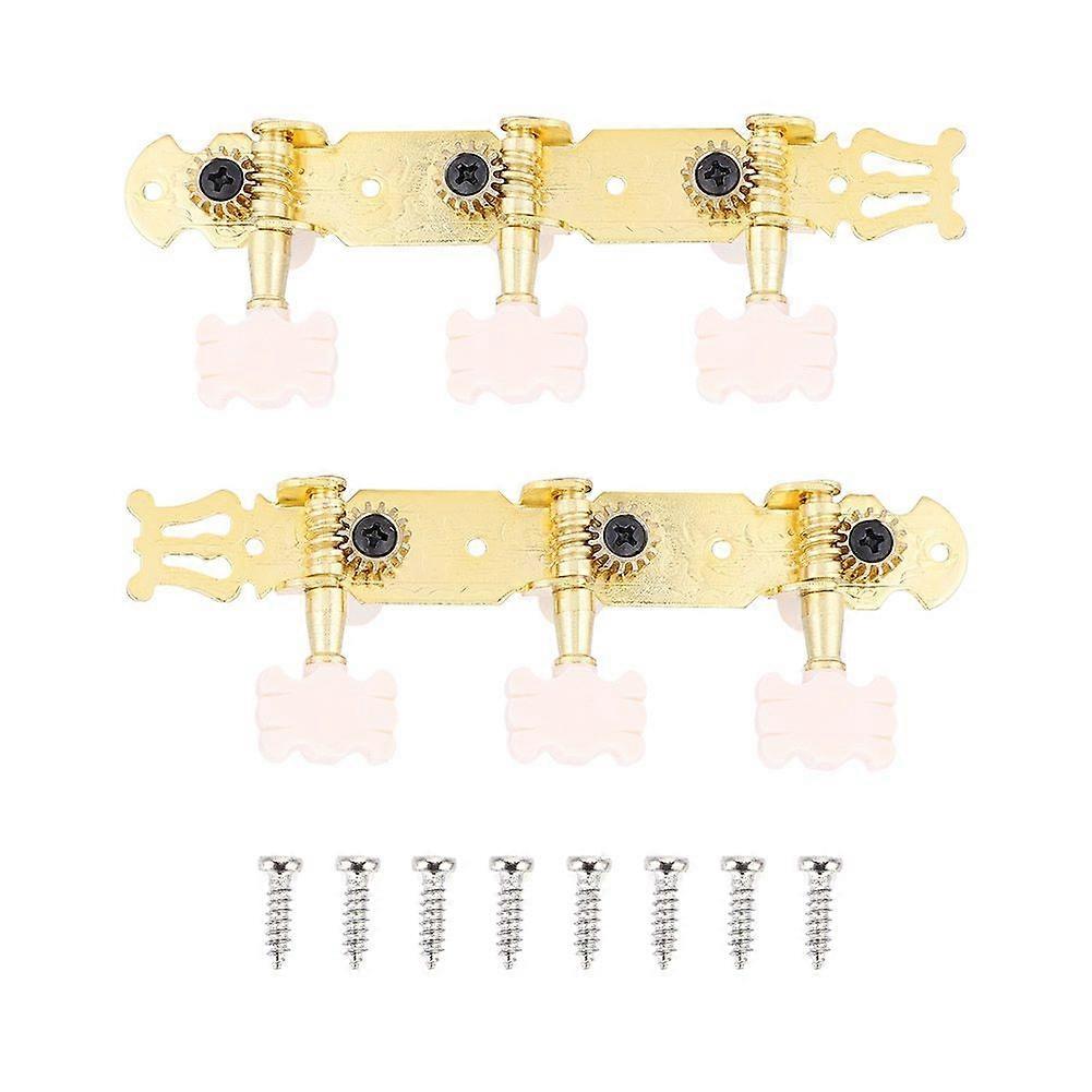 3+3 AcrylicClassical Guitar String Tuning Peg Tuners Machine Heads Gold