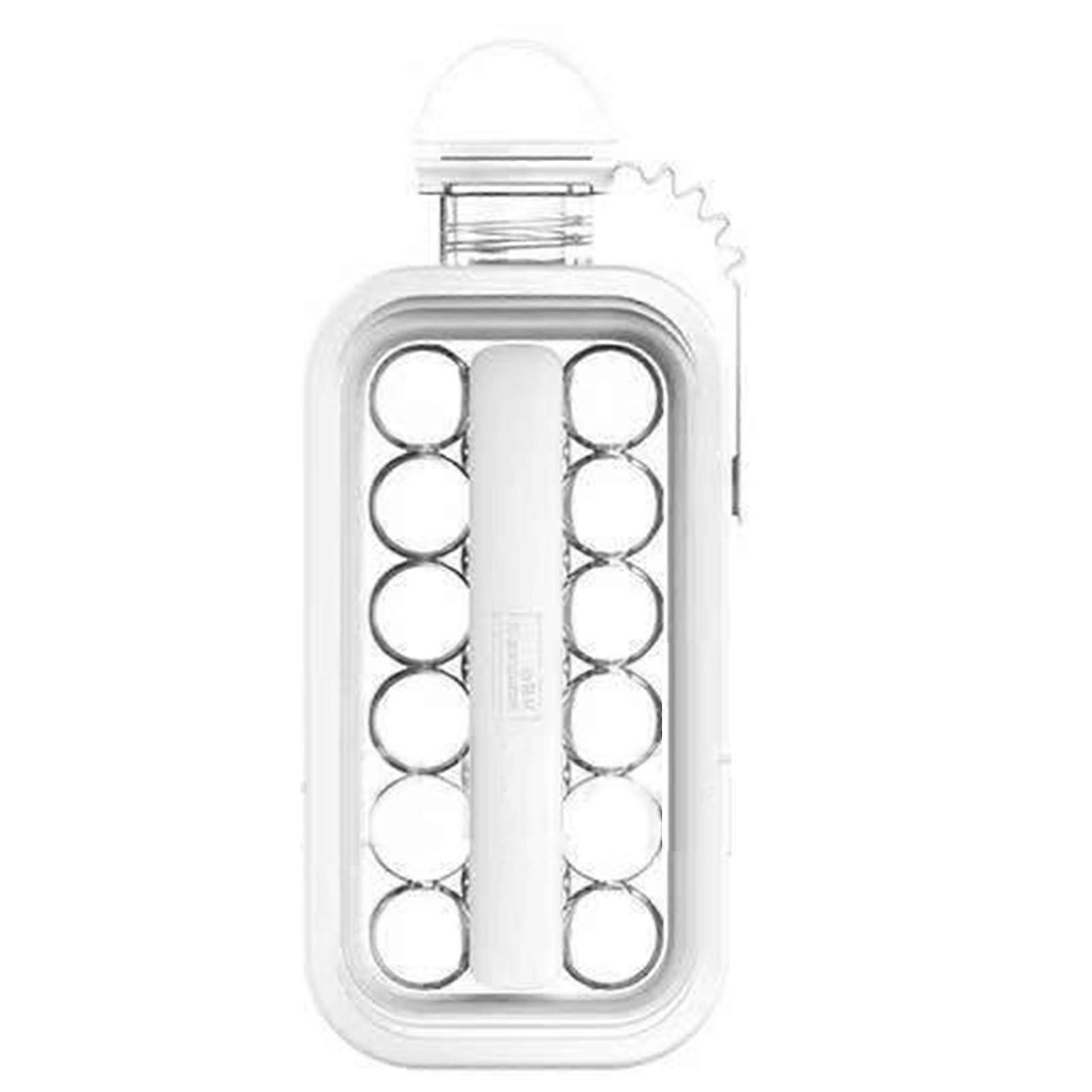 Ice Ball Maker Kettle 2 in 1 Portable Ice Ball Making Mold Water Bottle with Cover White