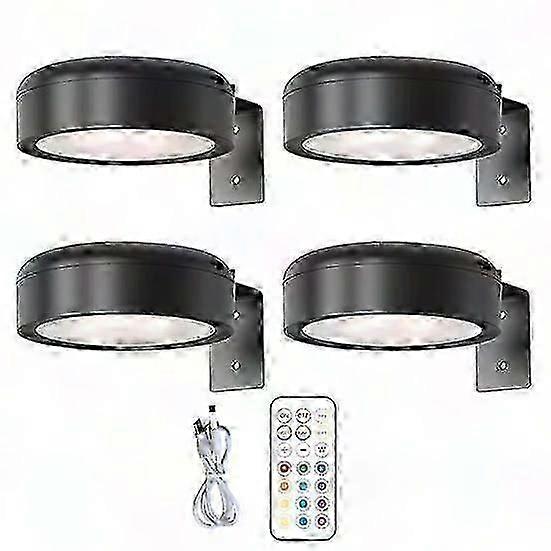 Wall-Mounted Wireless Picture Light with Remote, Dimmable RGB 13-Color Adjustable Battery-Operated Art Light