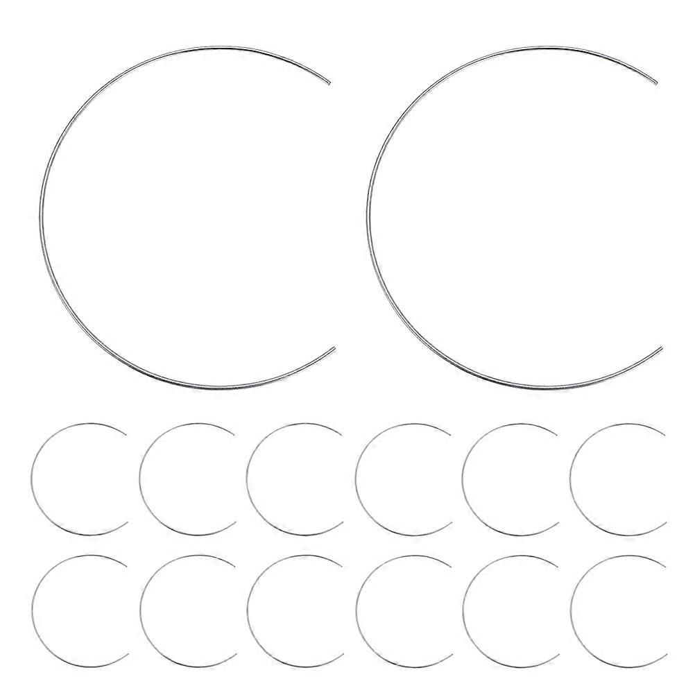 Metal Craft Half Circle Hoops for DIY 45Pcs Silver Iron Rings for Macrame