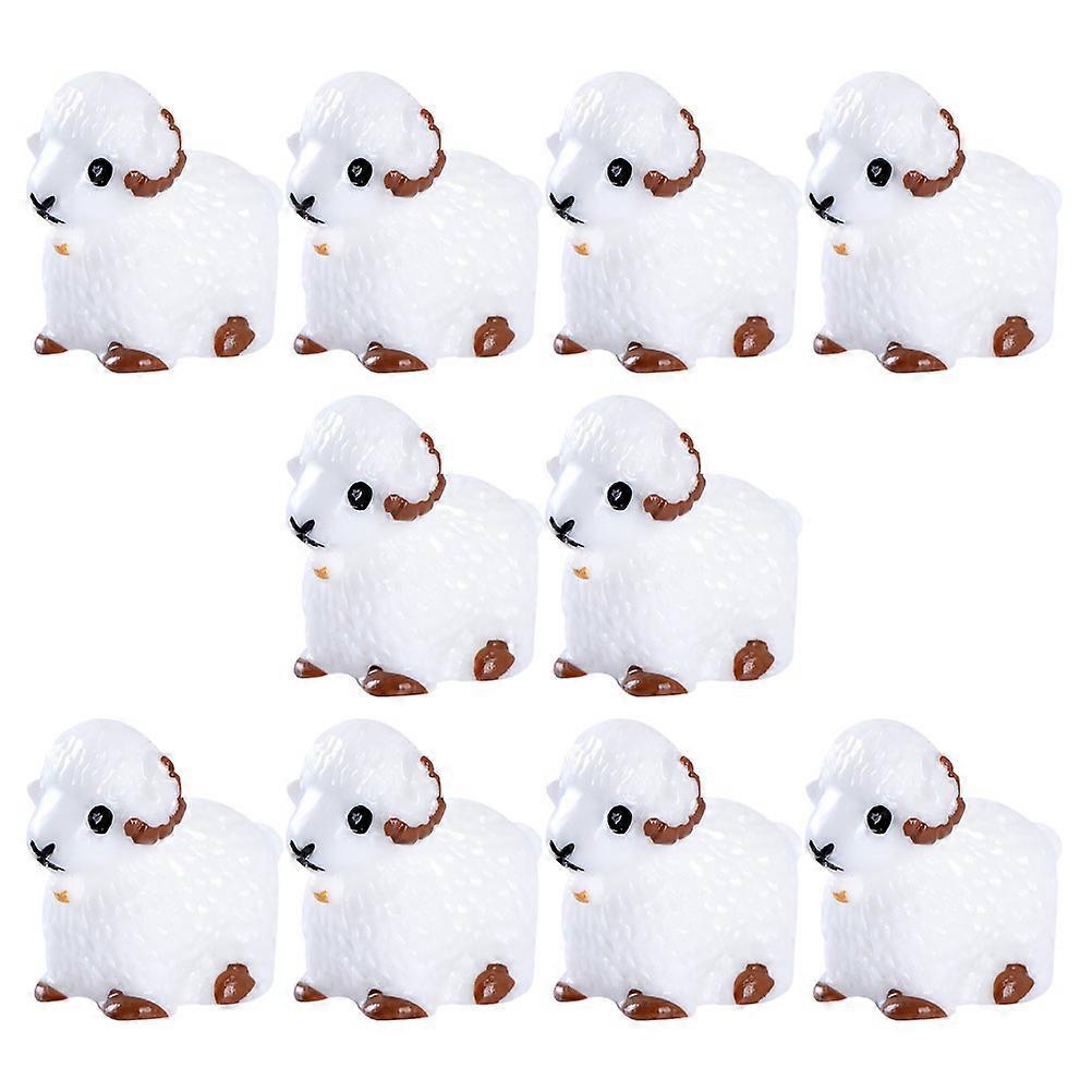 Resin Mini Sheep Figurines for Decor 30Pcs Tiny Sheep Garden Ornaments