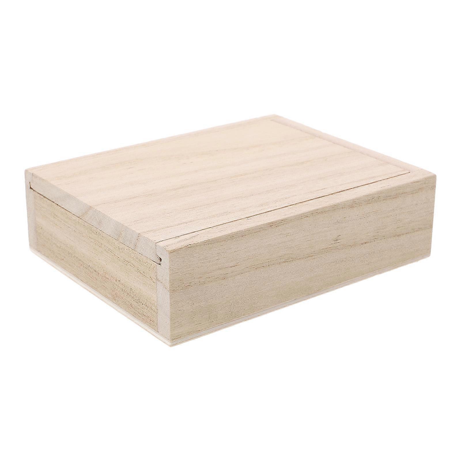 Poker Storage Box Wooden Case for Decor Practical Khaki Material