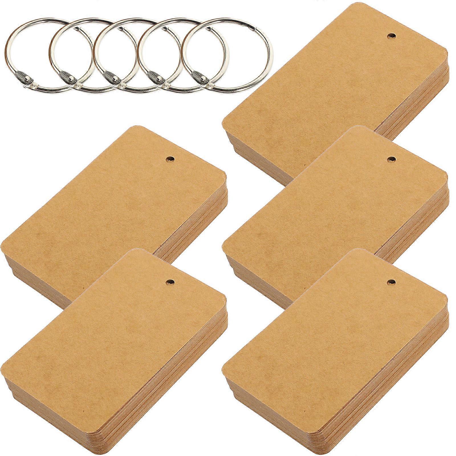 15Pcs Brown Memory Blank Cards for Writing Use Learning Flash Cards