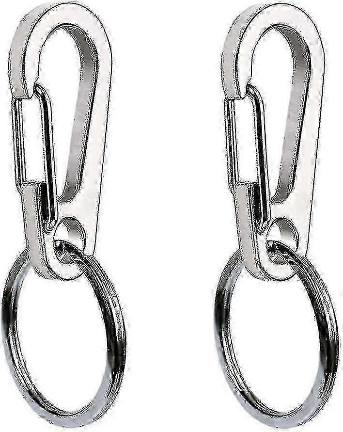 2パックドッグタグクリップ、ステンレススチールヘビーデューティクリップペットIDタグ