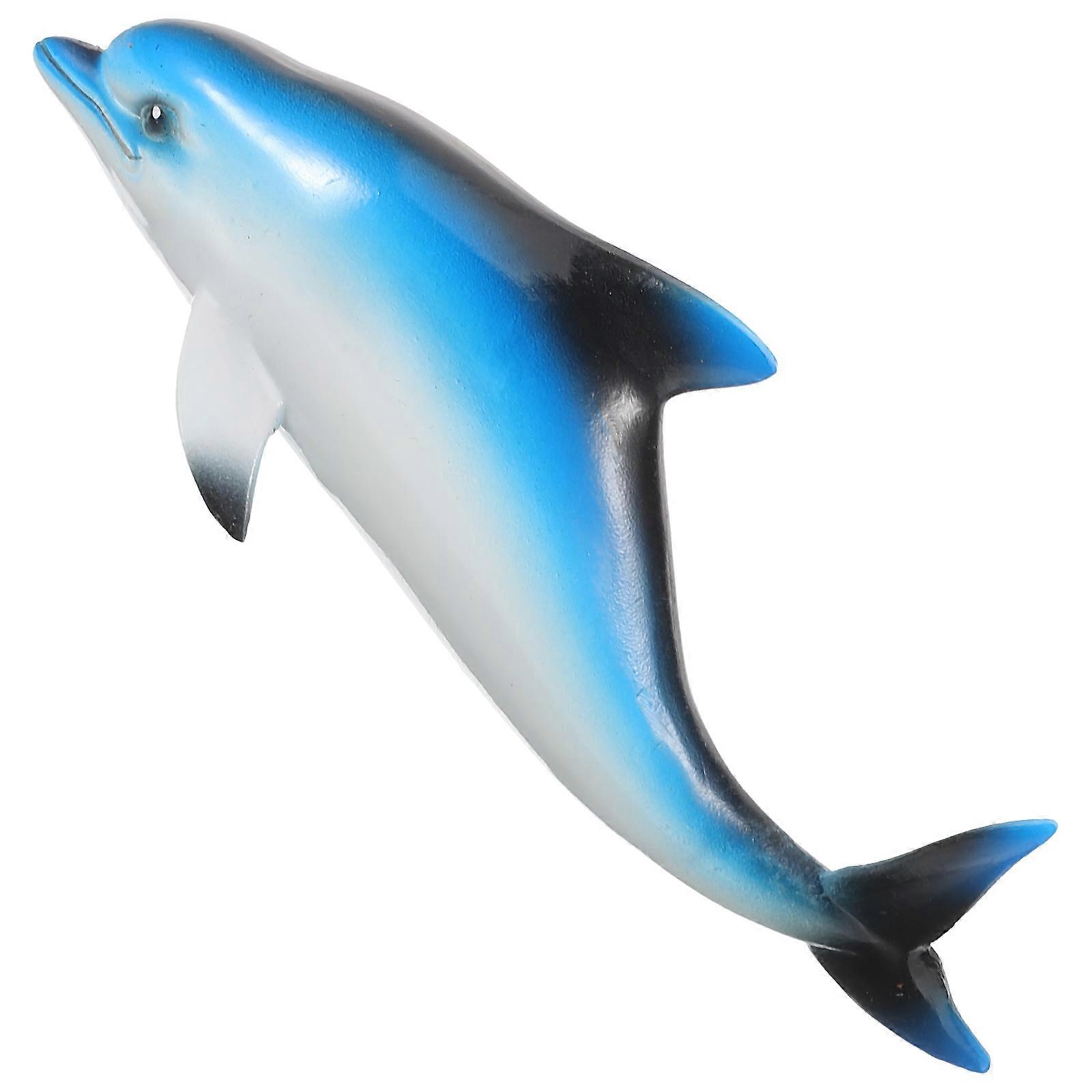 Chic Dolphin Figurine 2Pcs Realistic Dolphin Decoration Ornament for Home Office Store Plastic Small Size