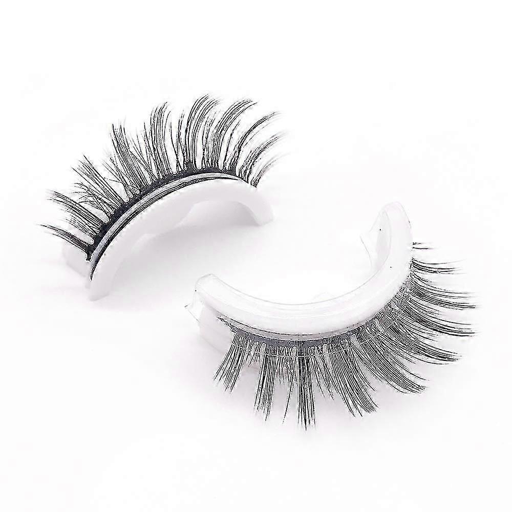 4 Pair Reusable Self-adhesive Artificial False Eyelashes Glue-freelong