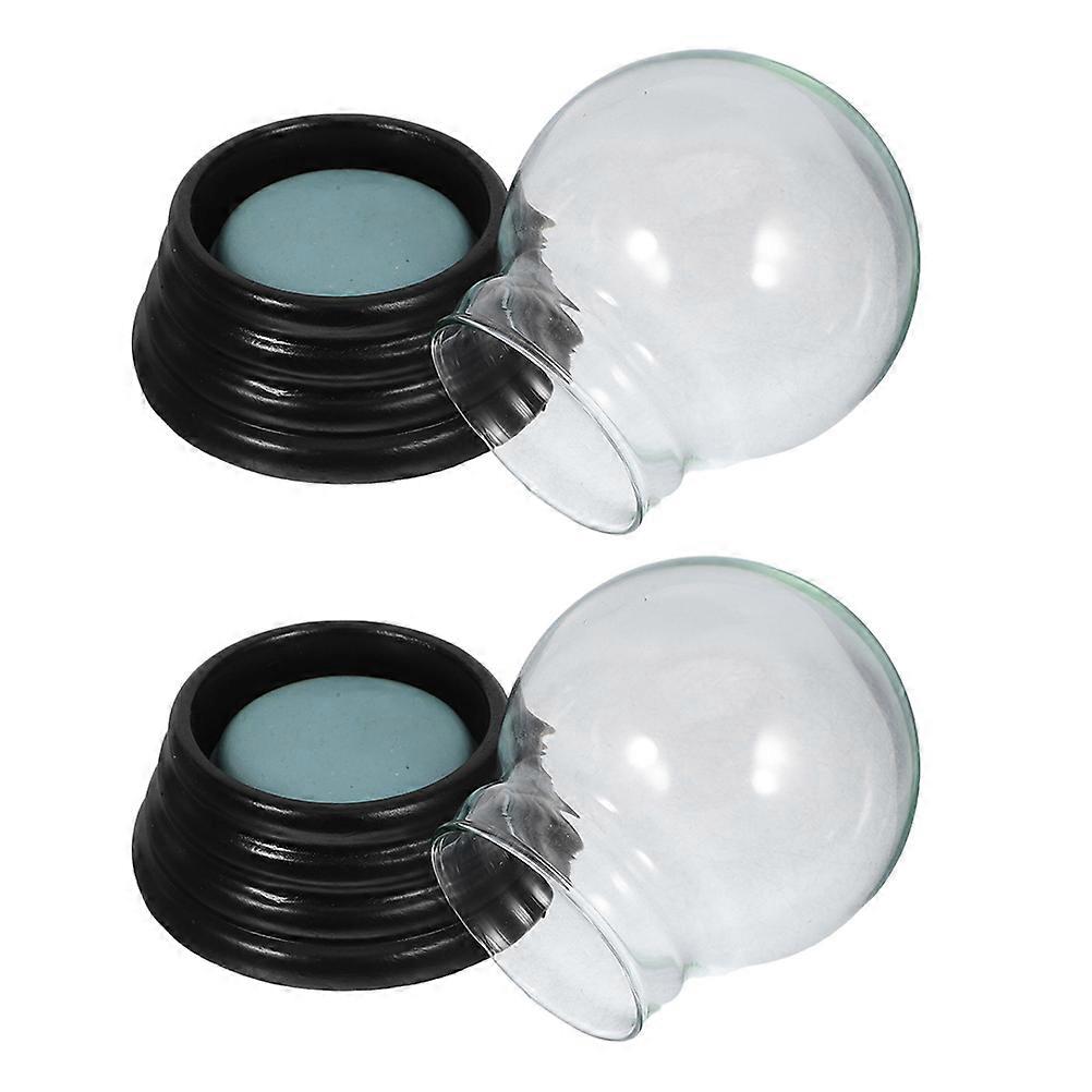 Clear Glass Snow Globes 10 Pcs For Holiday Decoration With Screw-Off Caps Ideal For DIY Craft In Home And Office Spaces Available In Black Color