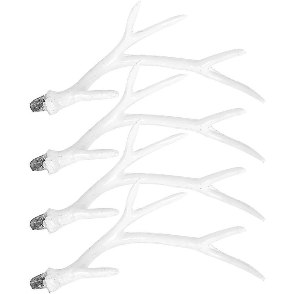 Simulated Deer Horn Christmas Headpiece 8 Pairs DIY Decoration Items Ideal For Home And Party Use With Beautiful White Finish