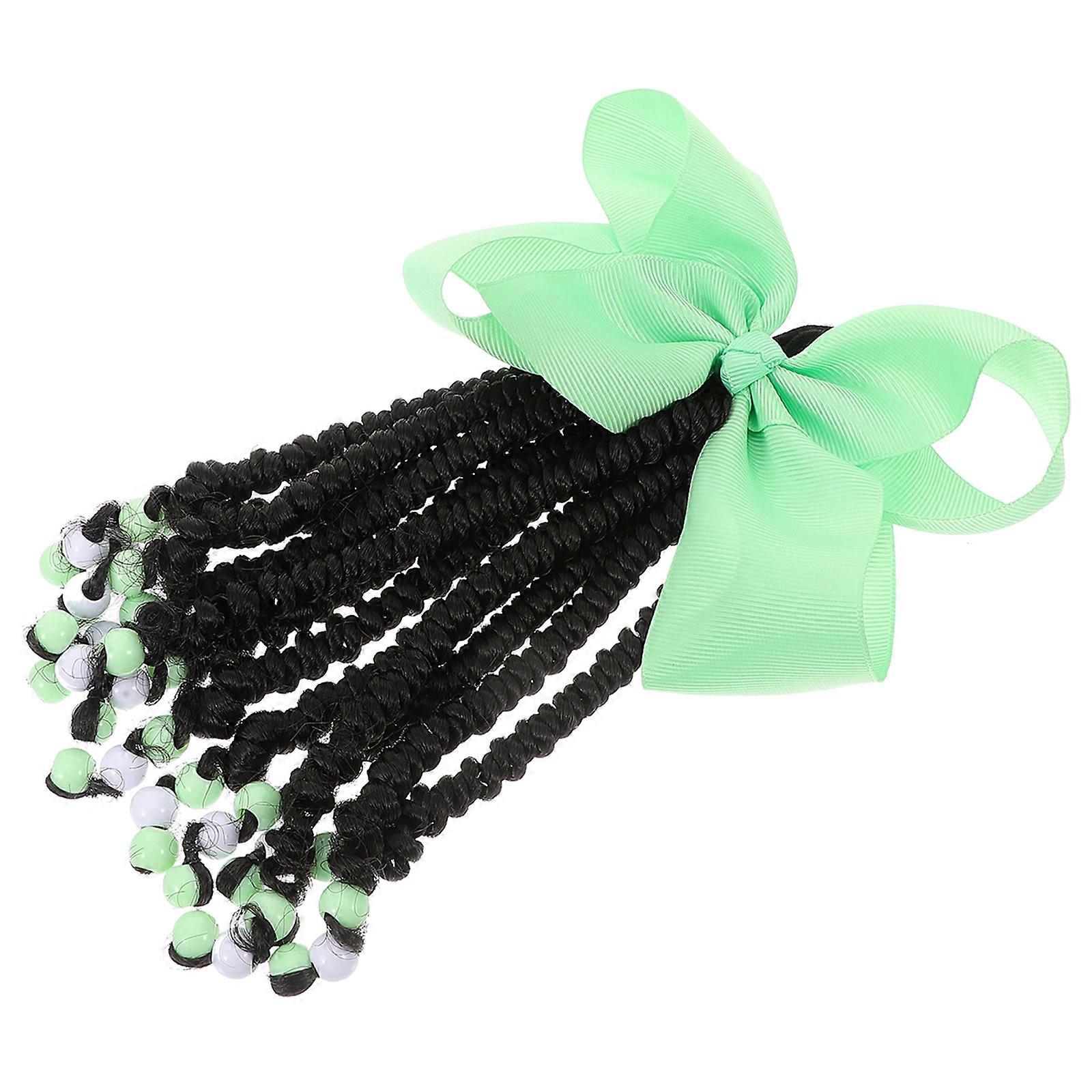 Kids Ponytail Hair Extension Braids Wig for Cosplay Use 2Pcs Assorted Color
