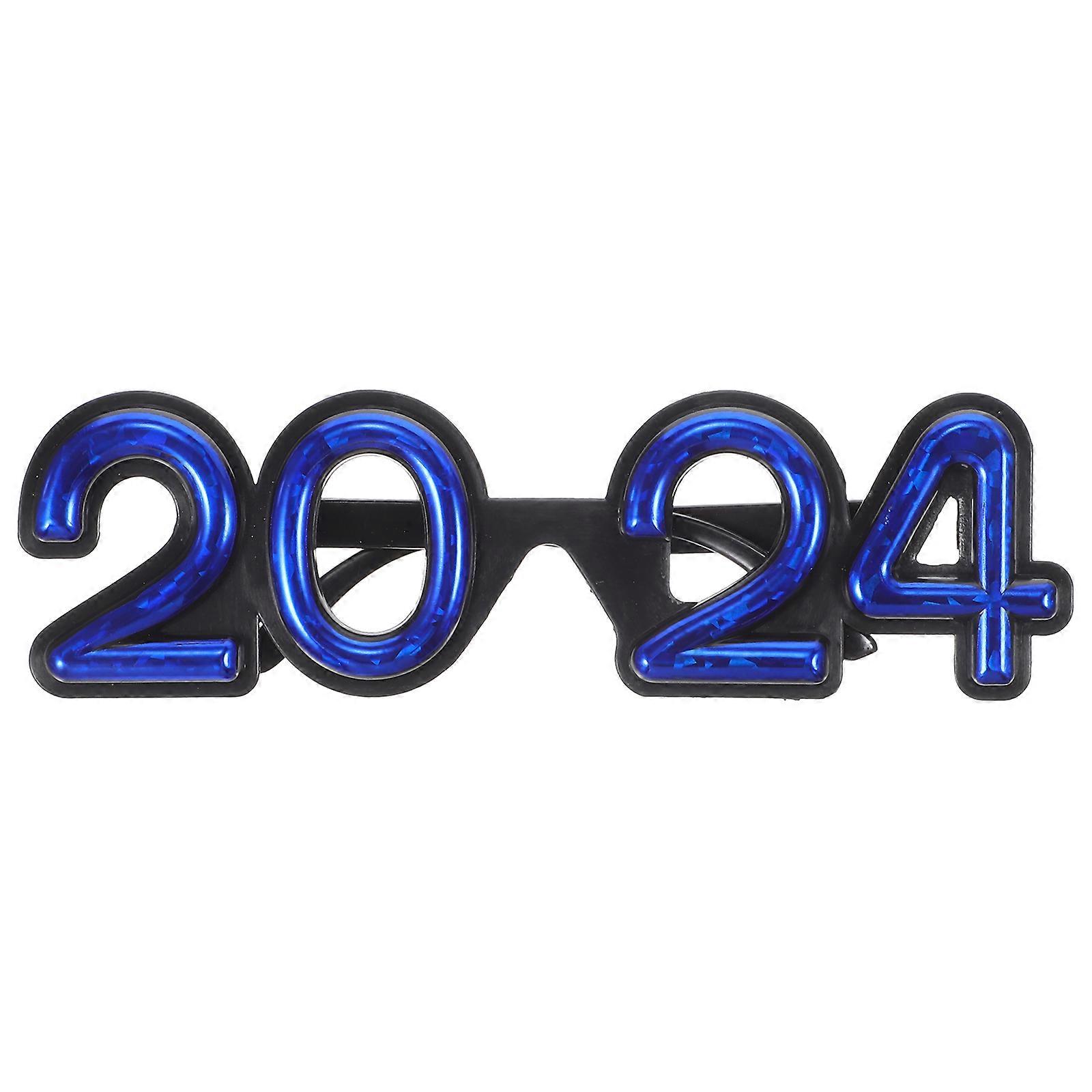 Party Wear Eyeglasses 2Pcs Glasses Shape Accessories Suitable For Both Adults And Children In Blue