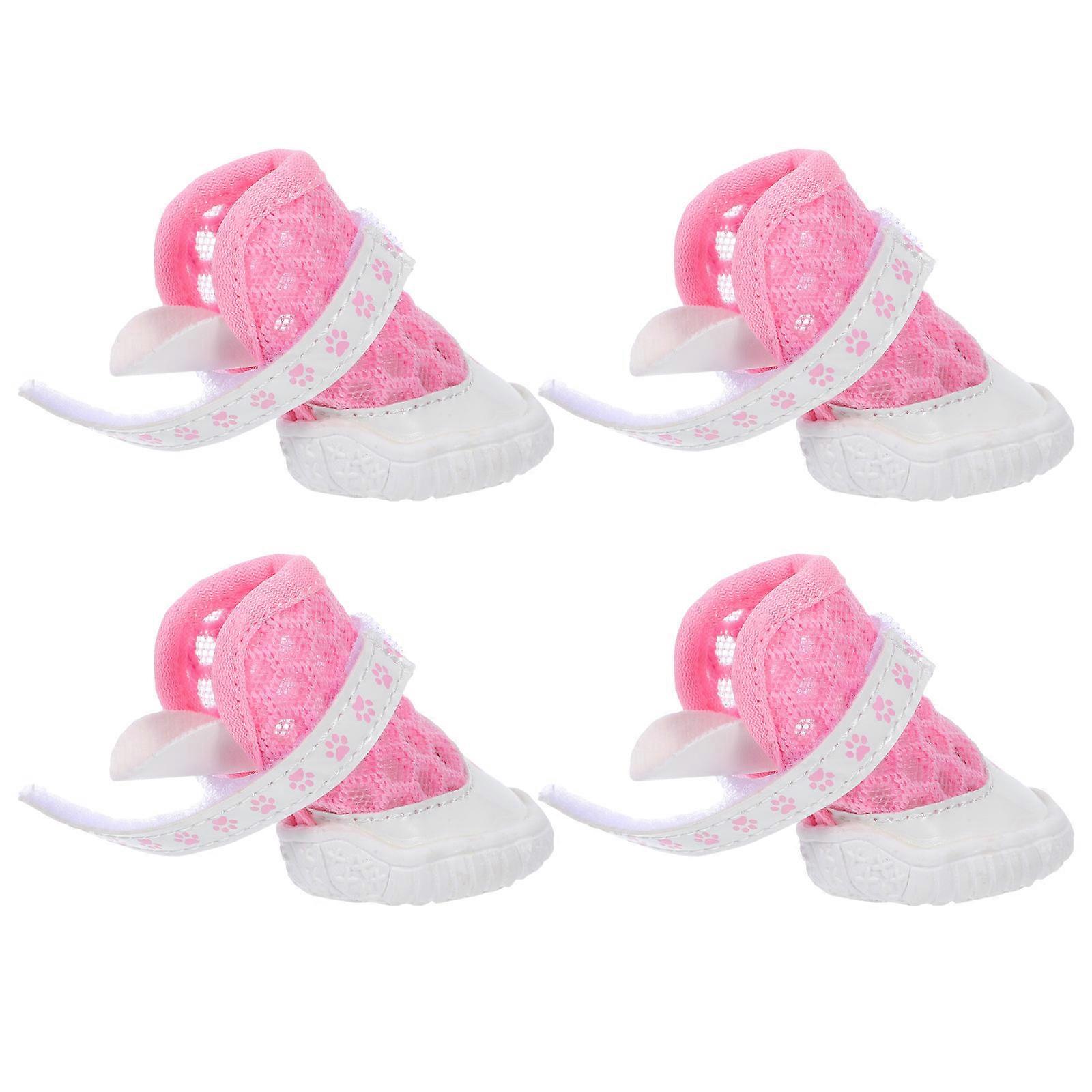 Mesh Dog Shoes Breathable Puppy Boots for Paw Protection 5Sets