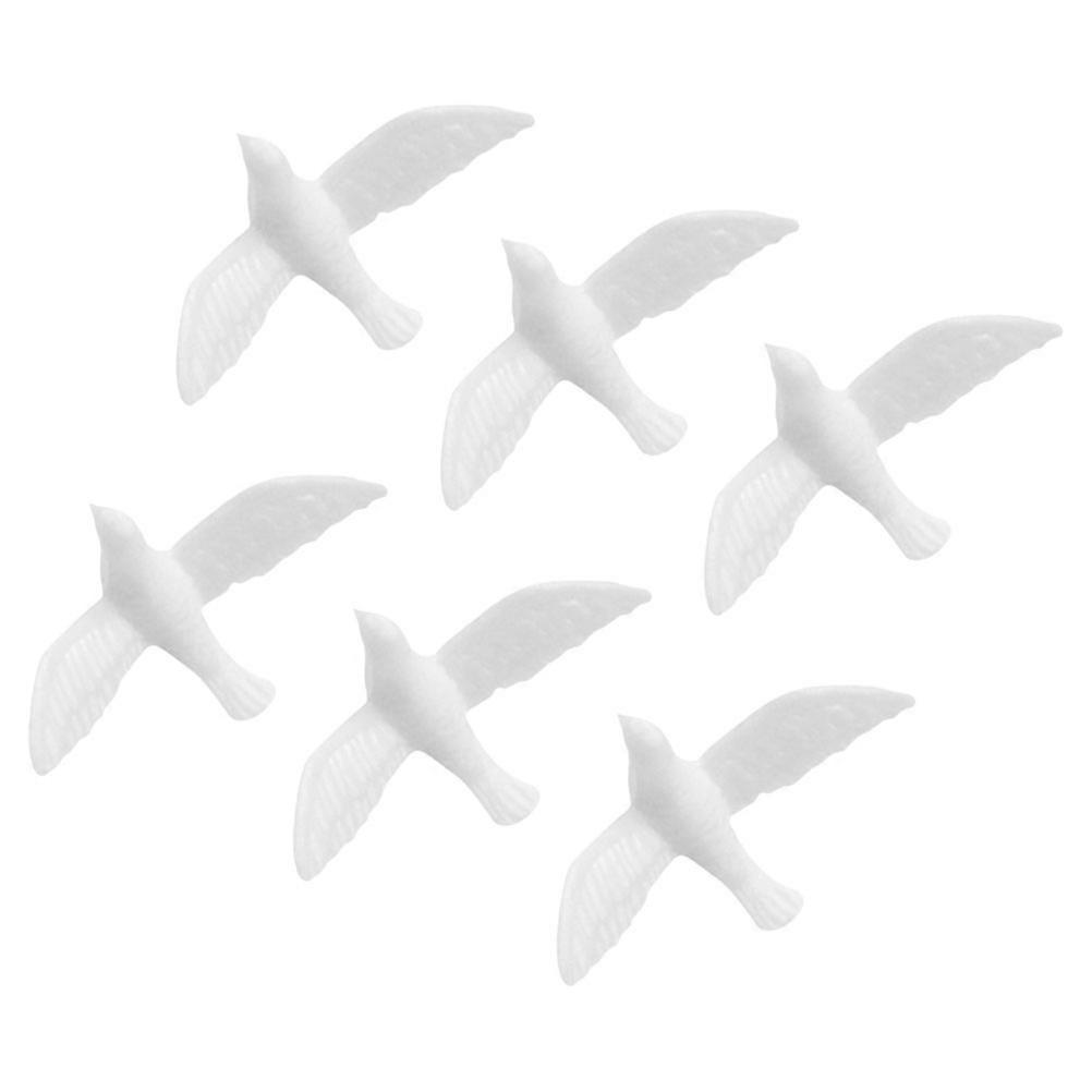 White Miniature Resin Birds Figurine Dove for Display 30Pcs Collection