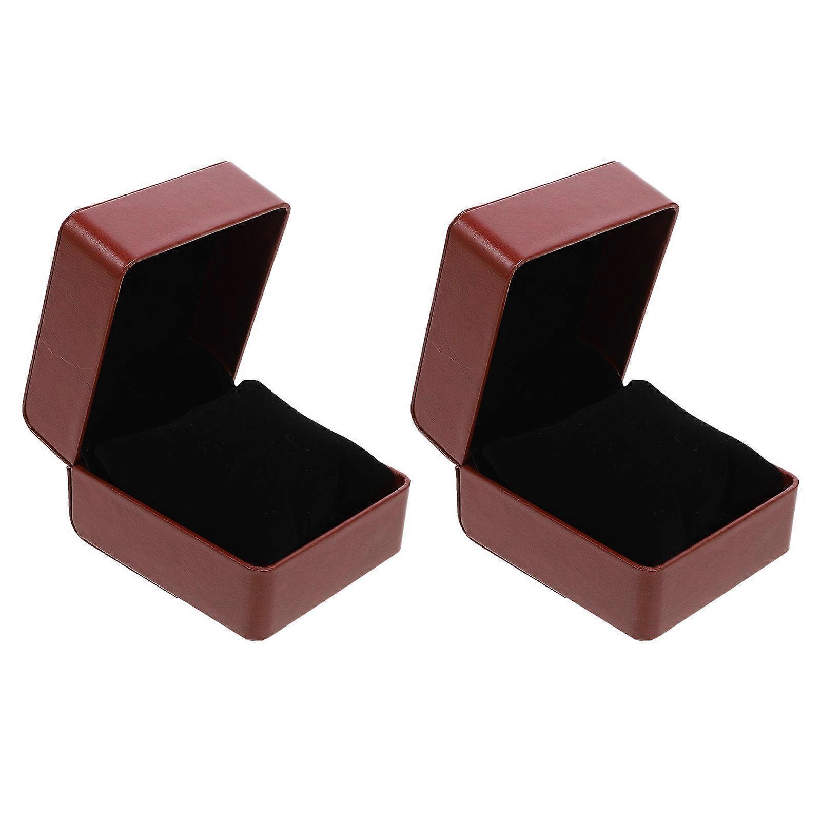 Watch Case Multi-Function Jewelry Box for Storage 10Pcs Brown Compact Style