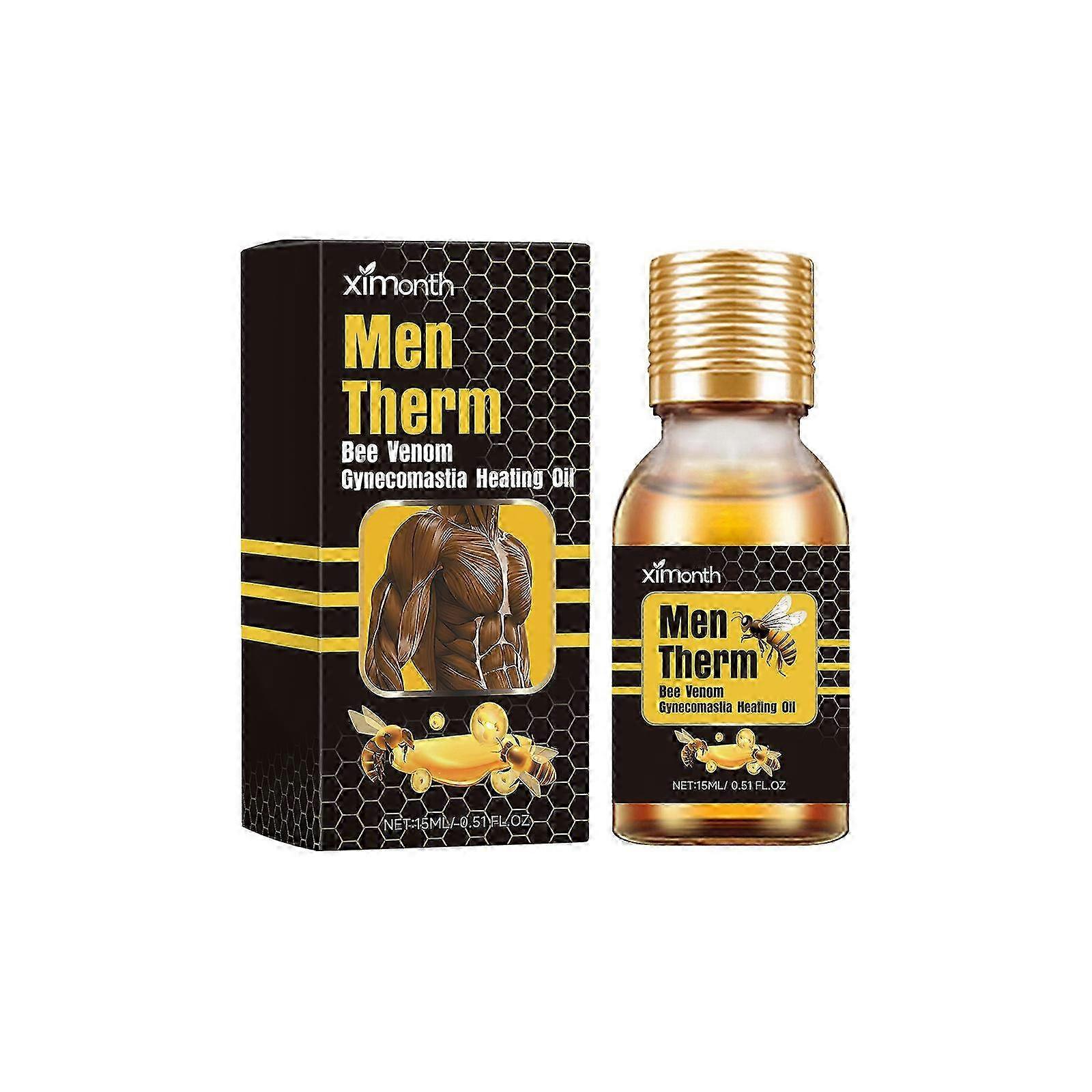 1-3pcs Mentherm ארס דבורה Gynecomastia שמן חימום, גברים תרמי ארס דבורה, לחזה