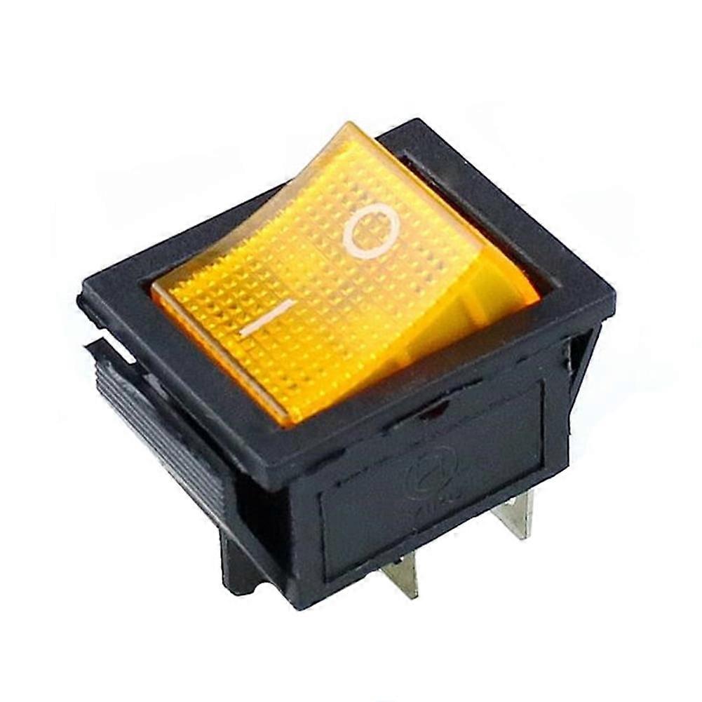 CHAXIN Latching Rocker Switch Power Switch I/O 2-Level 4 Pins with Light 10A AC125-250V