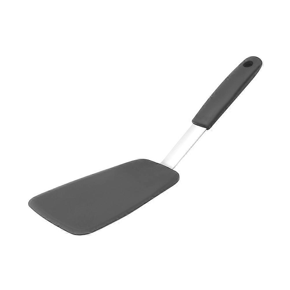 2Pcs Silicone Spatula Turner For Restaurant Cooking And Home Use Featuring Non-Stick Design And Heat Resistant Long Handle In Black