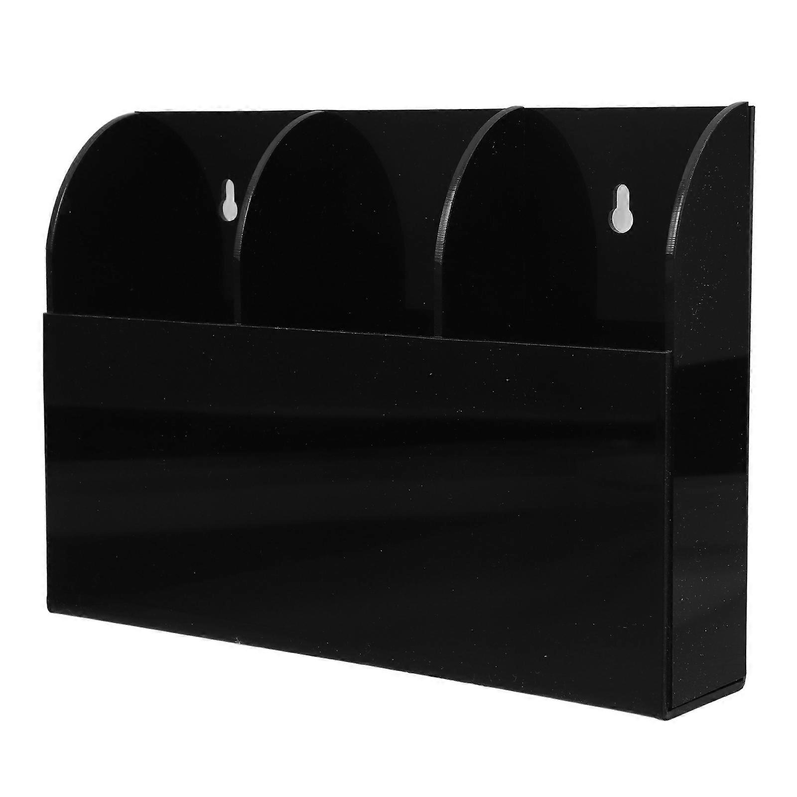 Wall-Mounted Controller Holder For Remote Storage And Organization In Home Use 5Pcs Black Acrylic Design