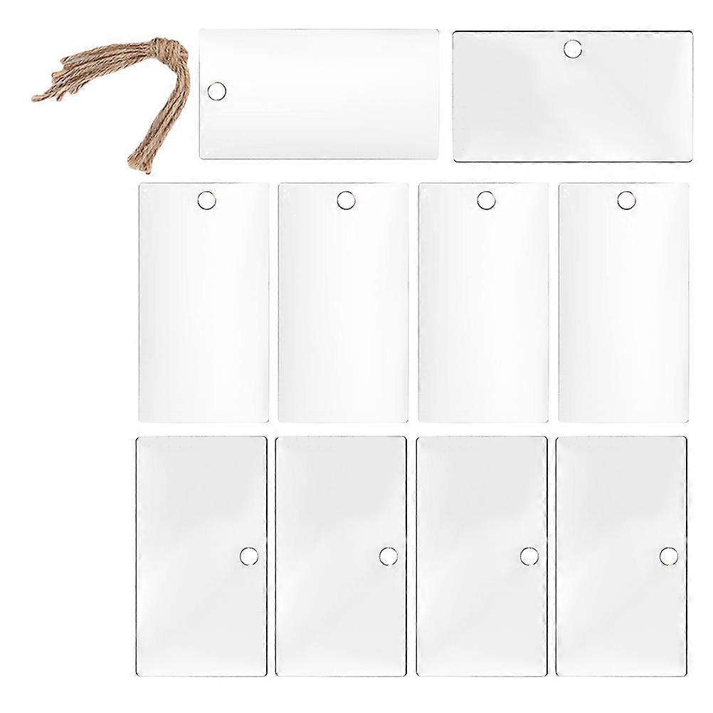 Acrylic Basket Tags Clear Ornaments for Organization 40Pcs Hanging Labels