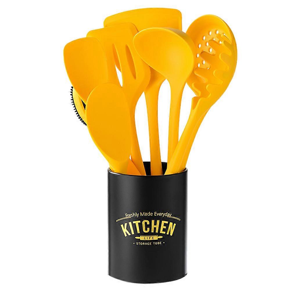 Kitchenware Set Of Silicone Utensils For Meal Preparation 33X10CM Yellow Practical And Convenient 2 Sets