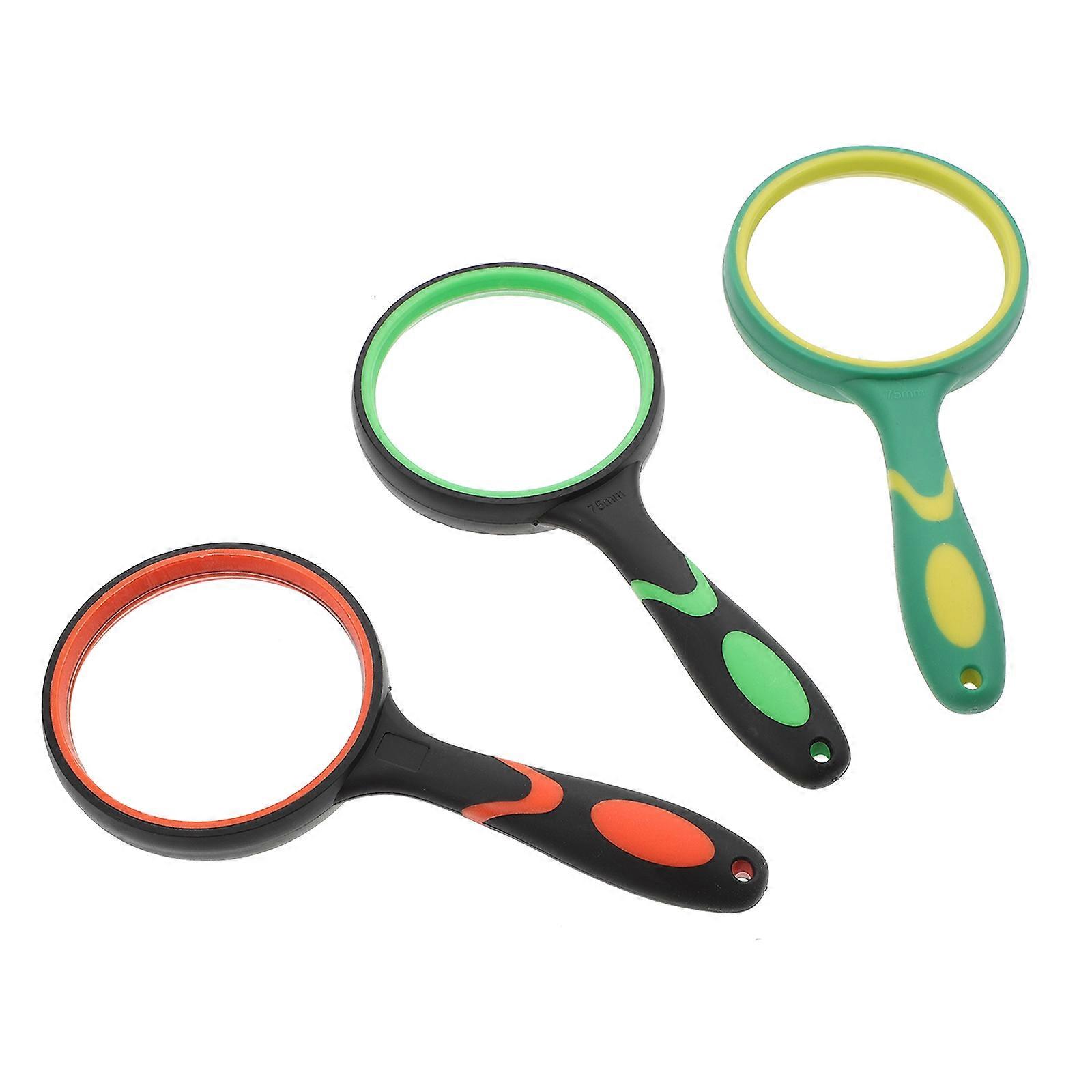 Handheld Children Magnifier 2 Sets Assorted Color For Outdoor Exploration And Reading Magnification