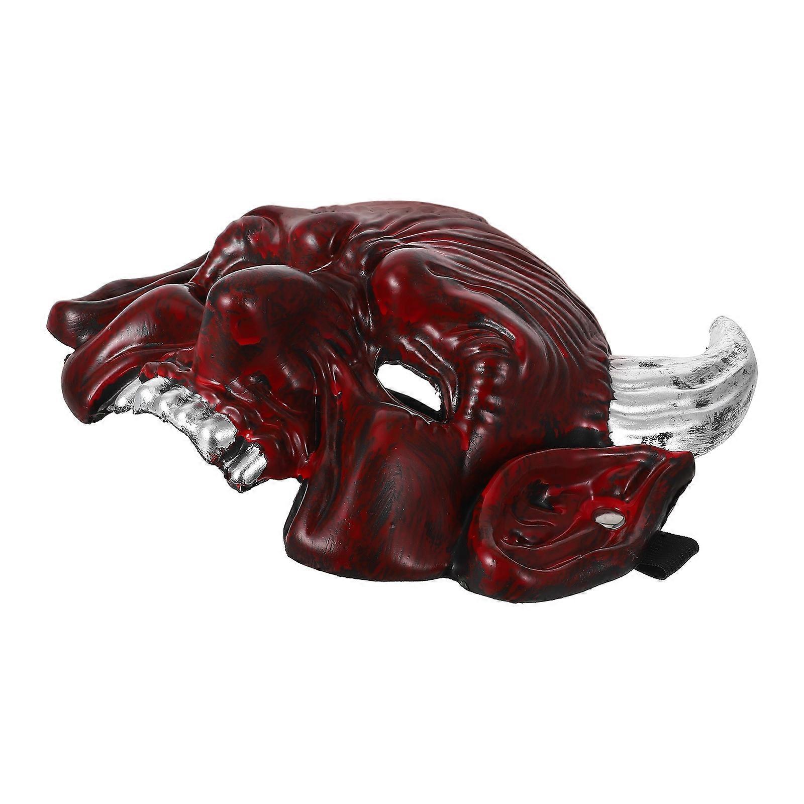 Cosplay Costume Party Props Half Face Mask With Sharp Horns Suitable For Adults And Teens 1Pcs