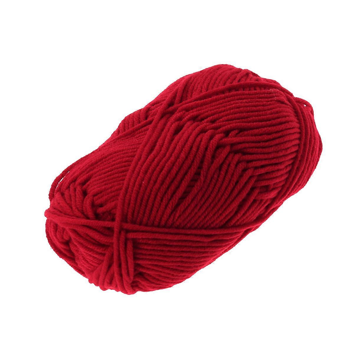 Milk Cotton Yarn Red for Knitting Soft Comfortable Use