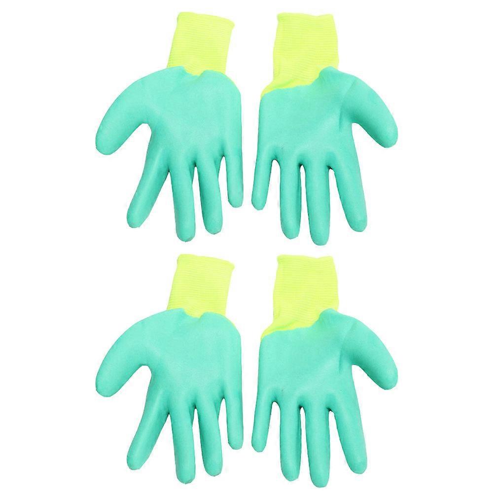 Anti-bite Gloves For Hamster Protective Use With Rubber Material Yellow Color 2Pairs