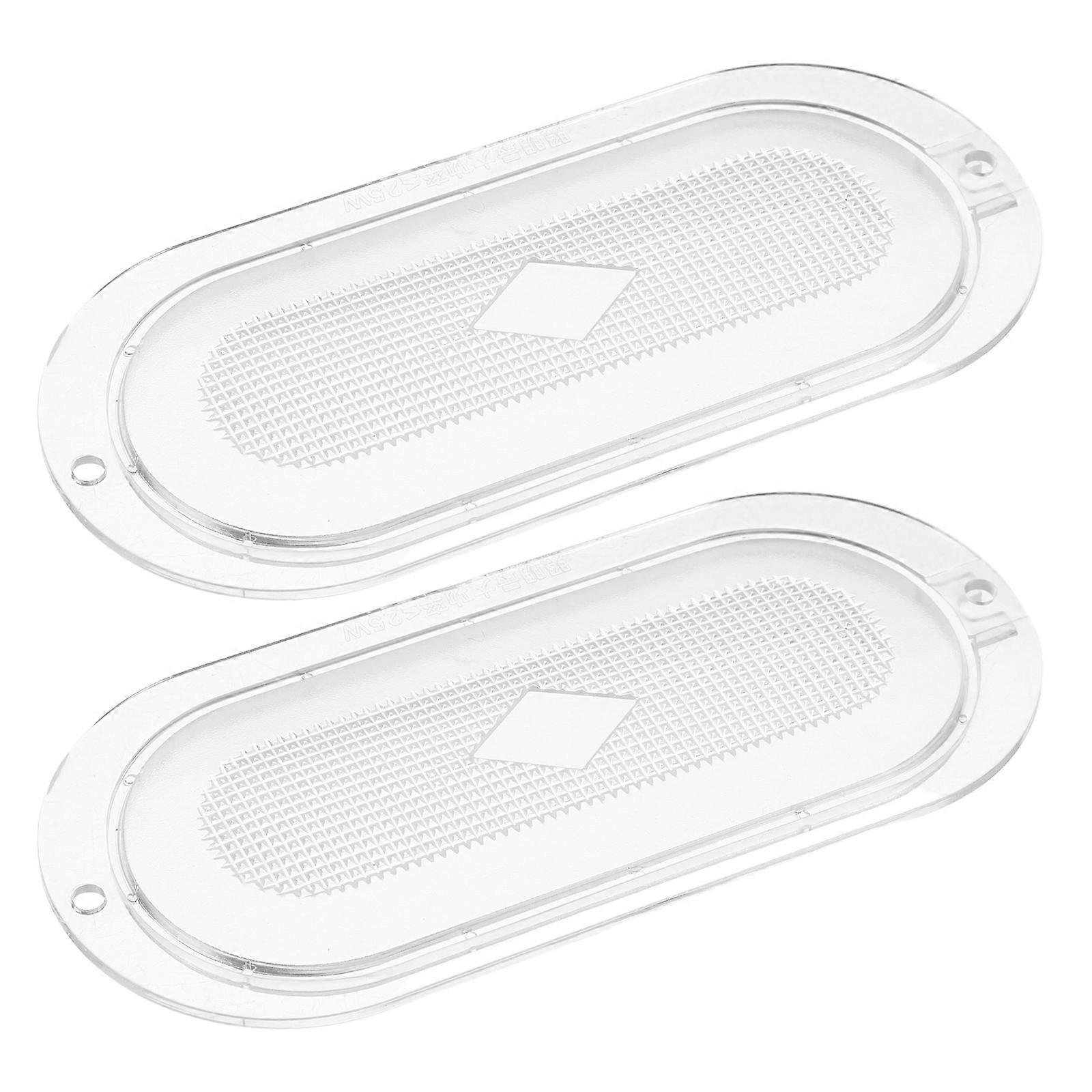 Range Hood Light Lens 2Pcs Transparent Plastic Lamp Shade Replacement for Home Use