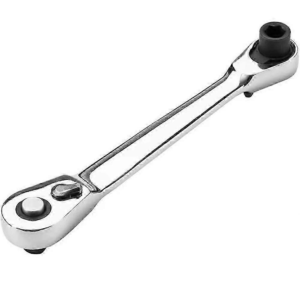 Mini Double Headed Ratchet Wrench 10cm Drive Socket Screwdriver Bit Driver Quick Release Ratchet Wrench Hand Tools