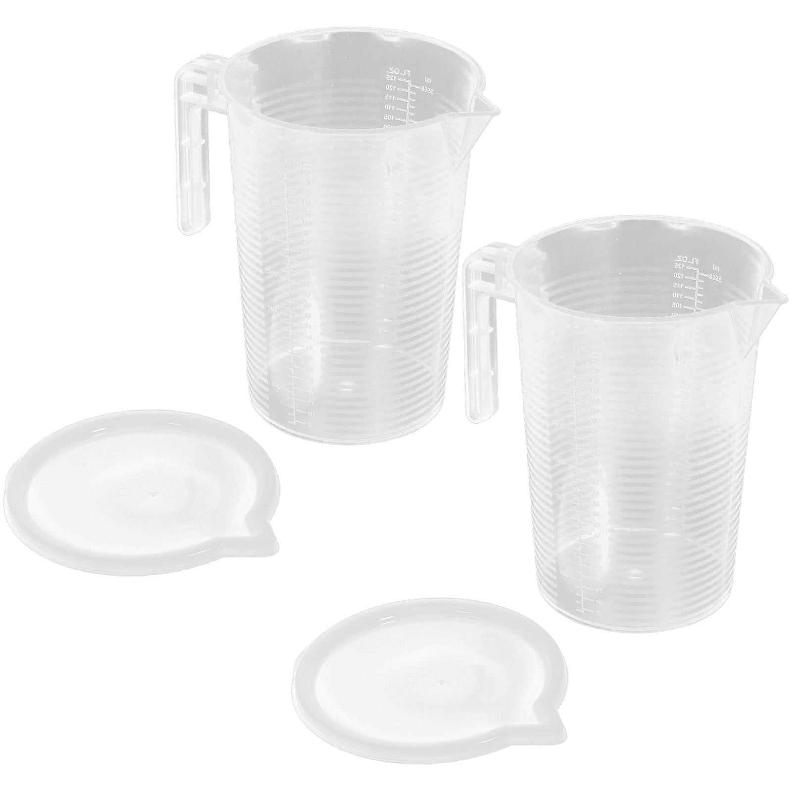 Transparent Plastic Measuring Cup for Measuring 2Pcs Large Capacity Jug