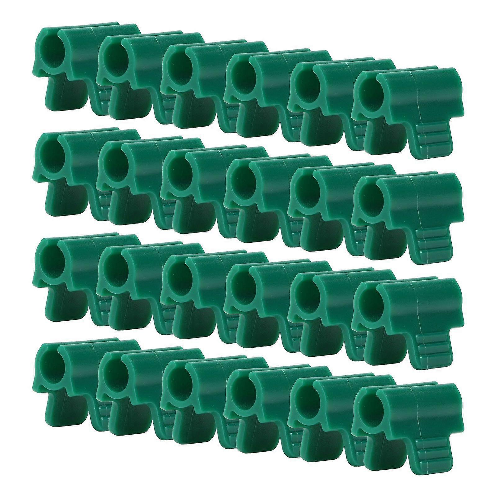 24pcs Greenhouse Clamps Single Head Row Cover Netting Tunnel Hoop Clips Insect Proof Shed Film Shading Net Rod Clips Thickened 14mm