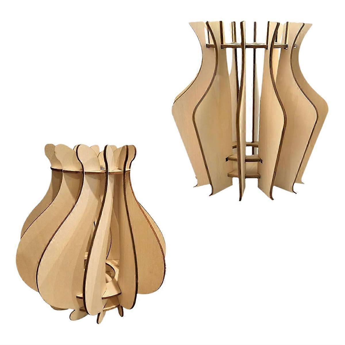 Jigsaw Puzzle Vase DIY Handmade Rose Bouquet Display Stand