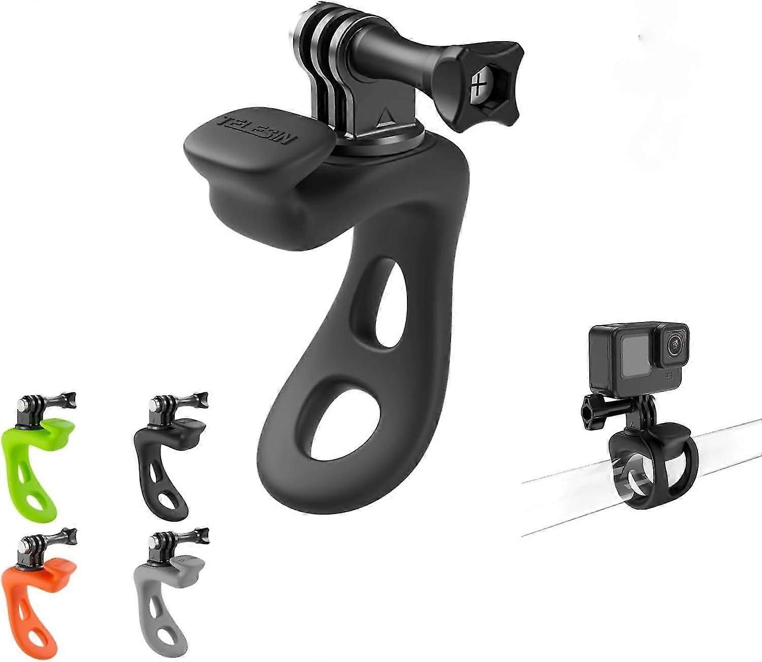 カメラ 360 ストラップ マウント フレキシブル ラップ フレキシブル シリコン ストラップ カメラ マウント バンド バイク バイク ハンドルバー チューブ アクセサリー GoPro DJI Insta360 用