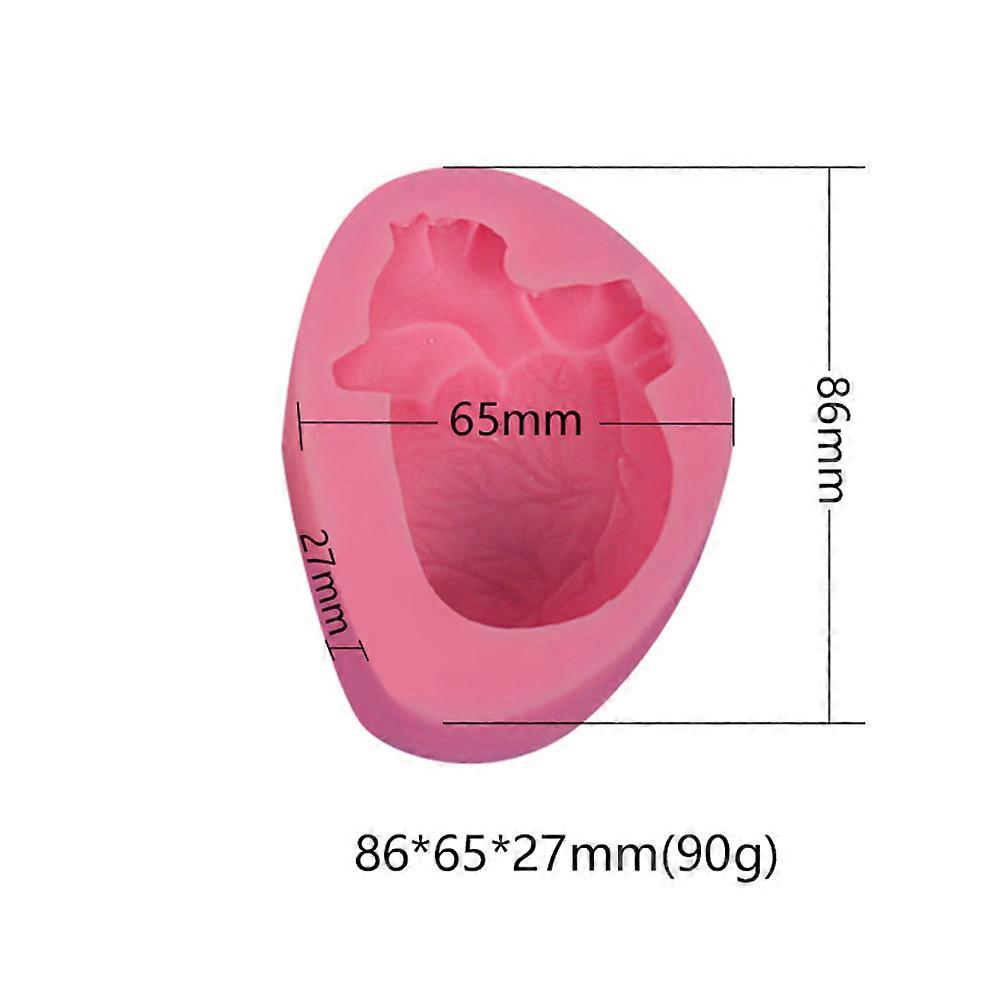 Fondant Mold Pink Heart Shape Versatile Silicone Baking Mold for Baking Use