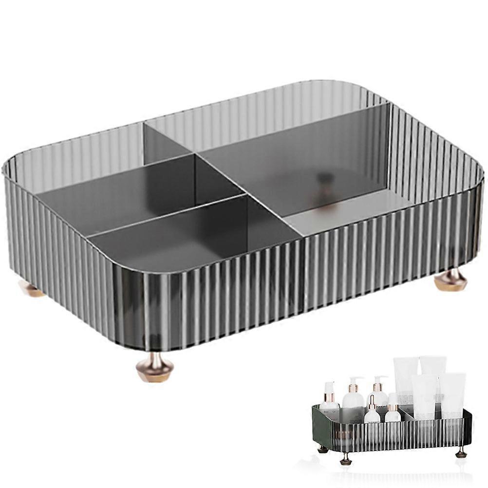 Compartment Desk Organizer Tray Desktop Cosmetics Tray Keep Desktop Clean For Office 1Pcs