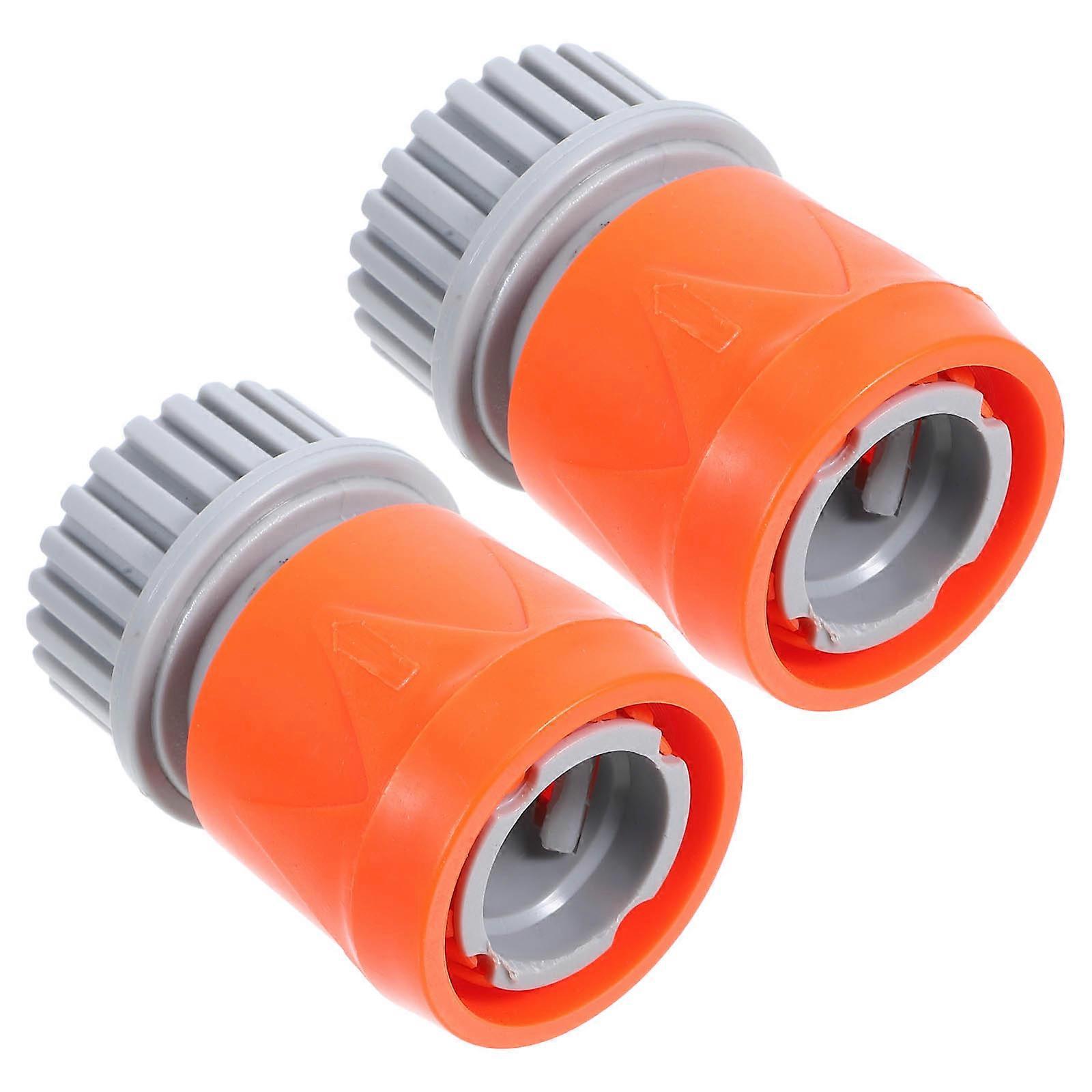 Orange Pool Vacuum Hose Adapter Quick Connect Fittings 4Pcs Plastic ABS