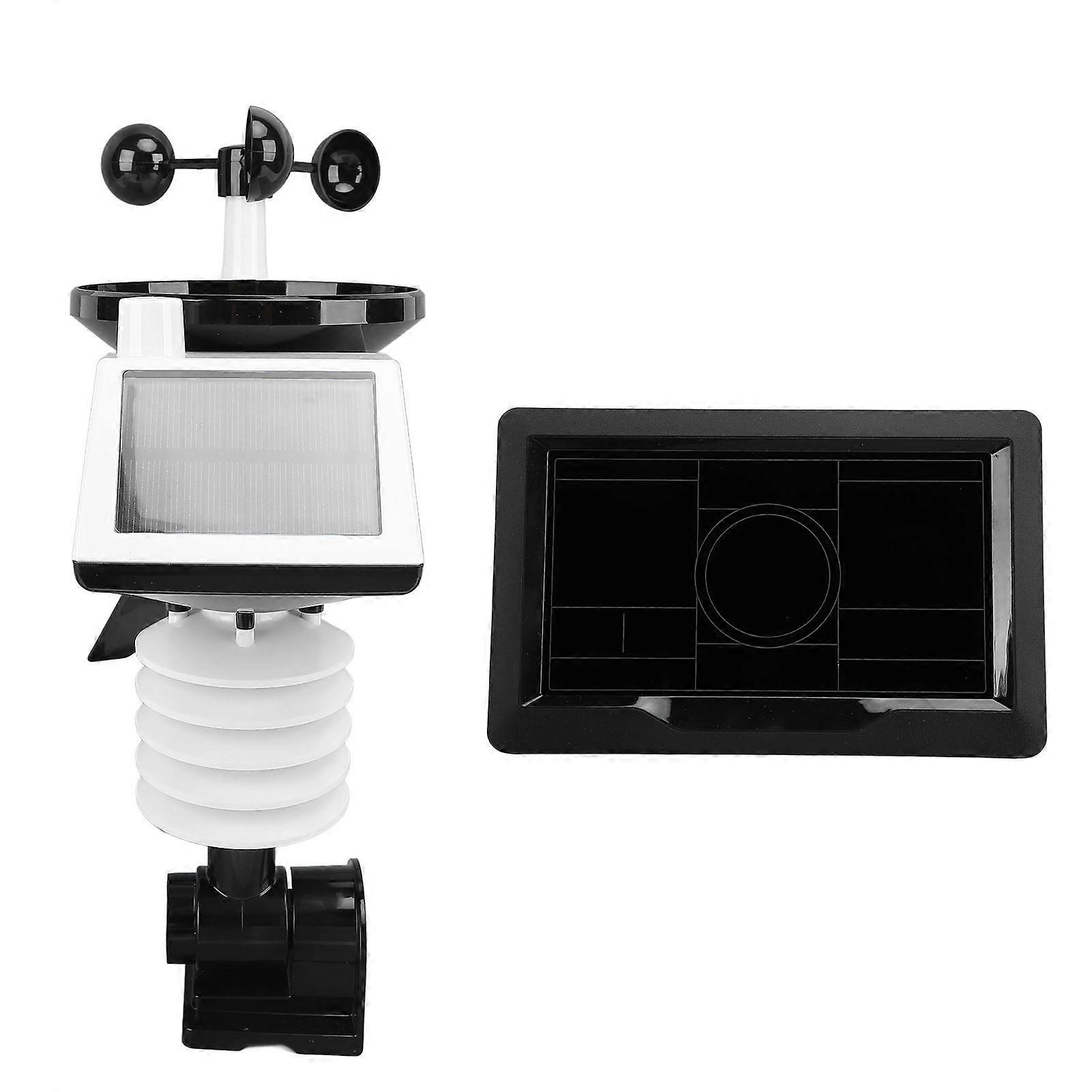 Weather Forecast Clock with Wind, Rain Gauge, Temp, Humidity LCD