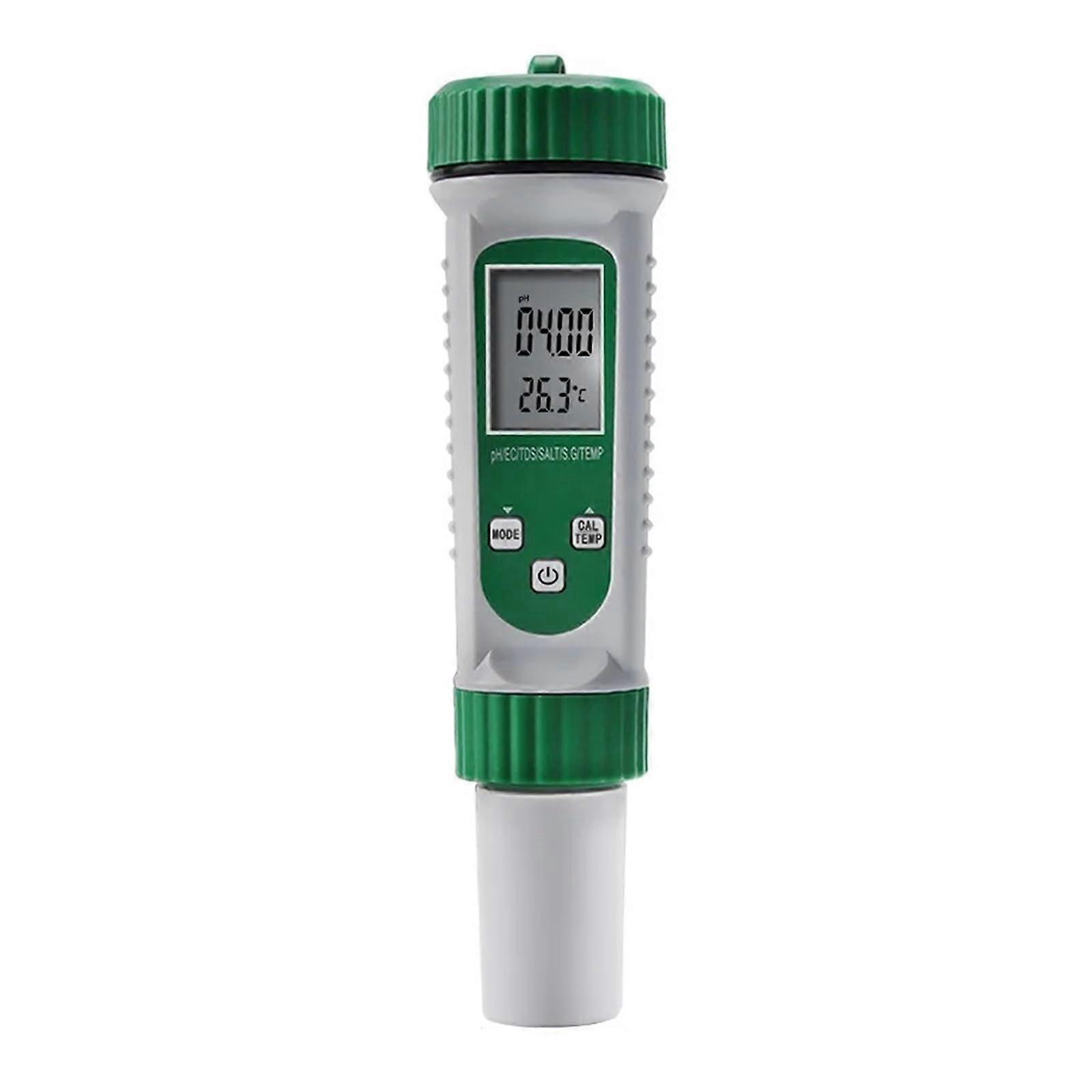 Water Tester Salinity Meter 0199 PPT 6 In 1 pH EC TDS Salt SG Temp Aquarium Water Quality Monitor ATC