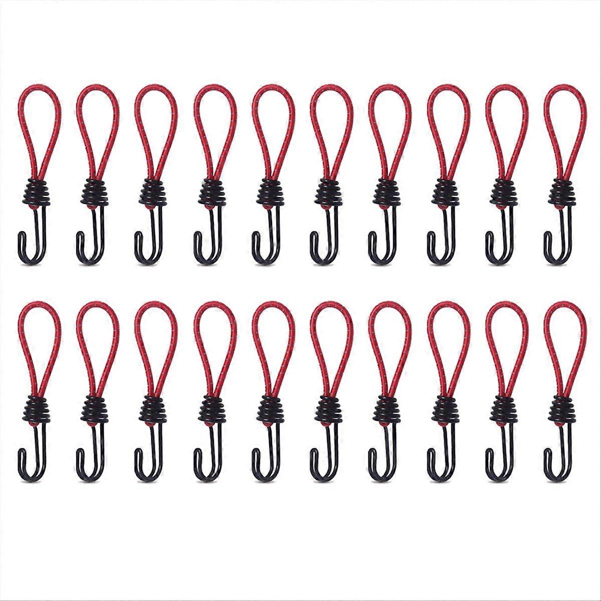 Tent Elastic Rope Hook Camping Rainproof Tent Fixing Rope,Red
