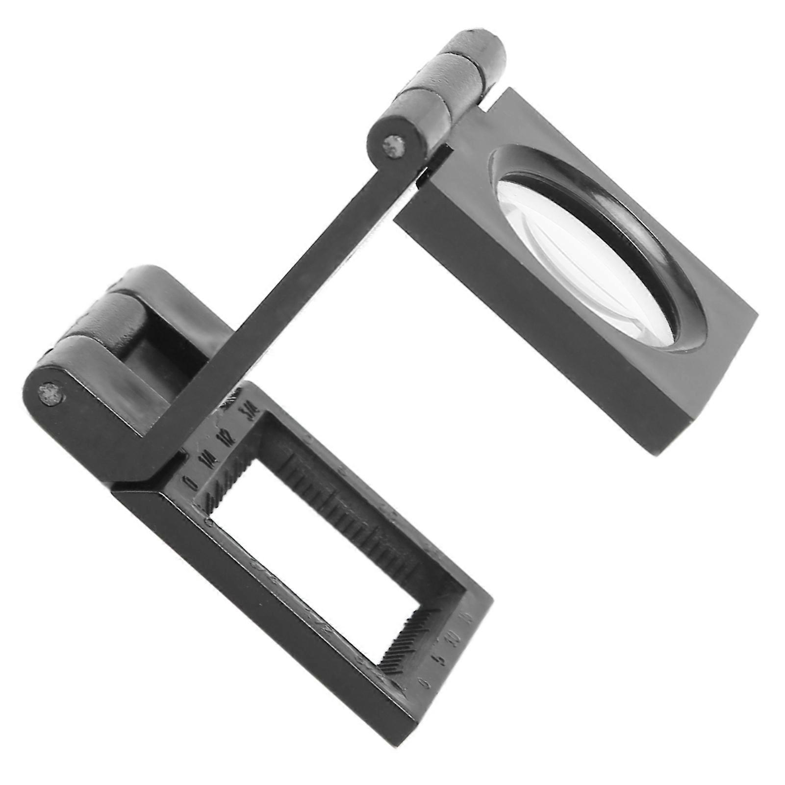 Folding Magnifying Glass 3 Folds 10X Optical Glass Lens Small Pocket Magnifier Glass for Seniors Reading Inspection 