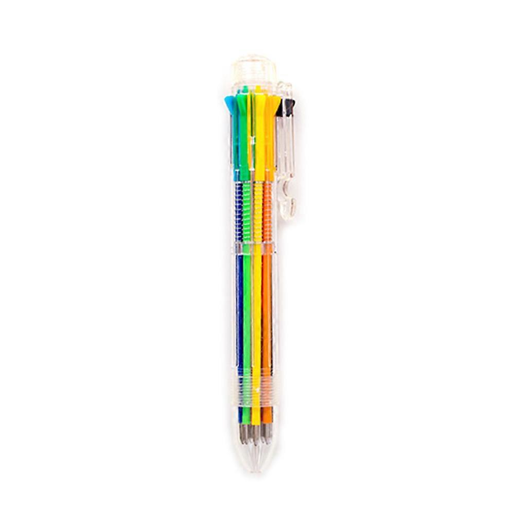 Multicolored Ballpoint Pen 8-color-in-1  Pen  Retractable Multicolored Pen  for Journaling Note Taking Color Coding  Clear