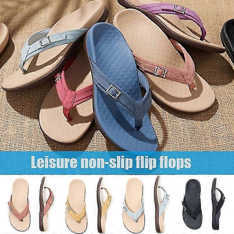 Vionic Sandales String Avec Boucle Femmes Casual Antidérapant Flip-flop Sandale de plage @BUGU