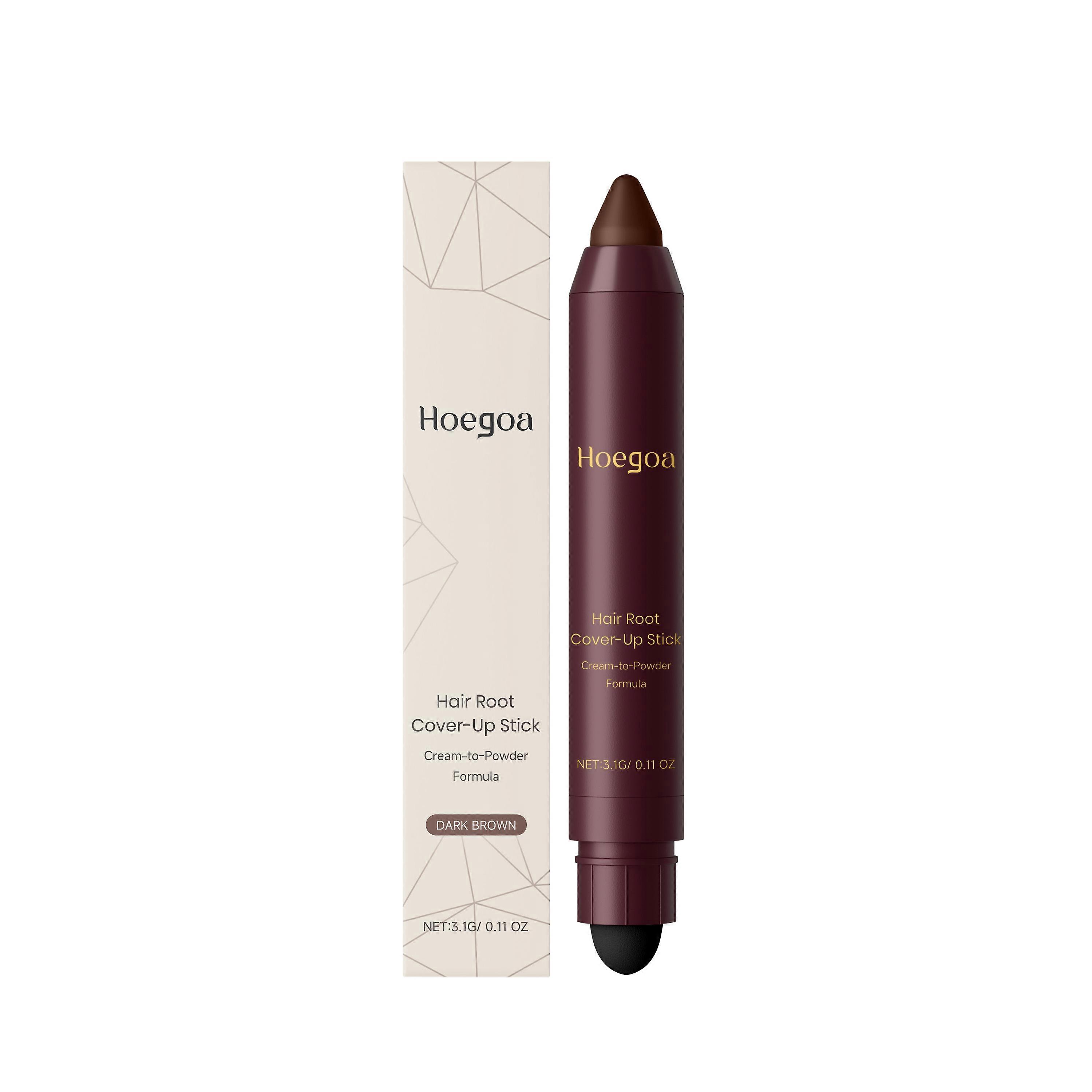 Dark Brown Plant Extract Root Corrector Stick: Natural Coverage, Gentle Plant Extract, Stylish Portable Coverage Stick