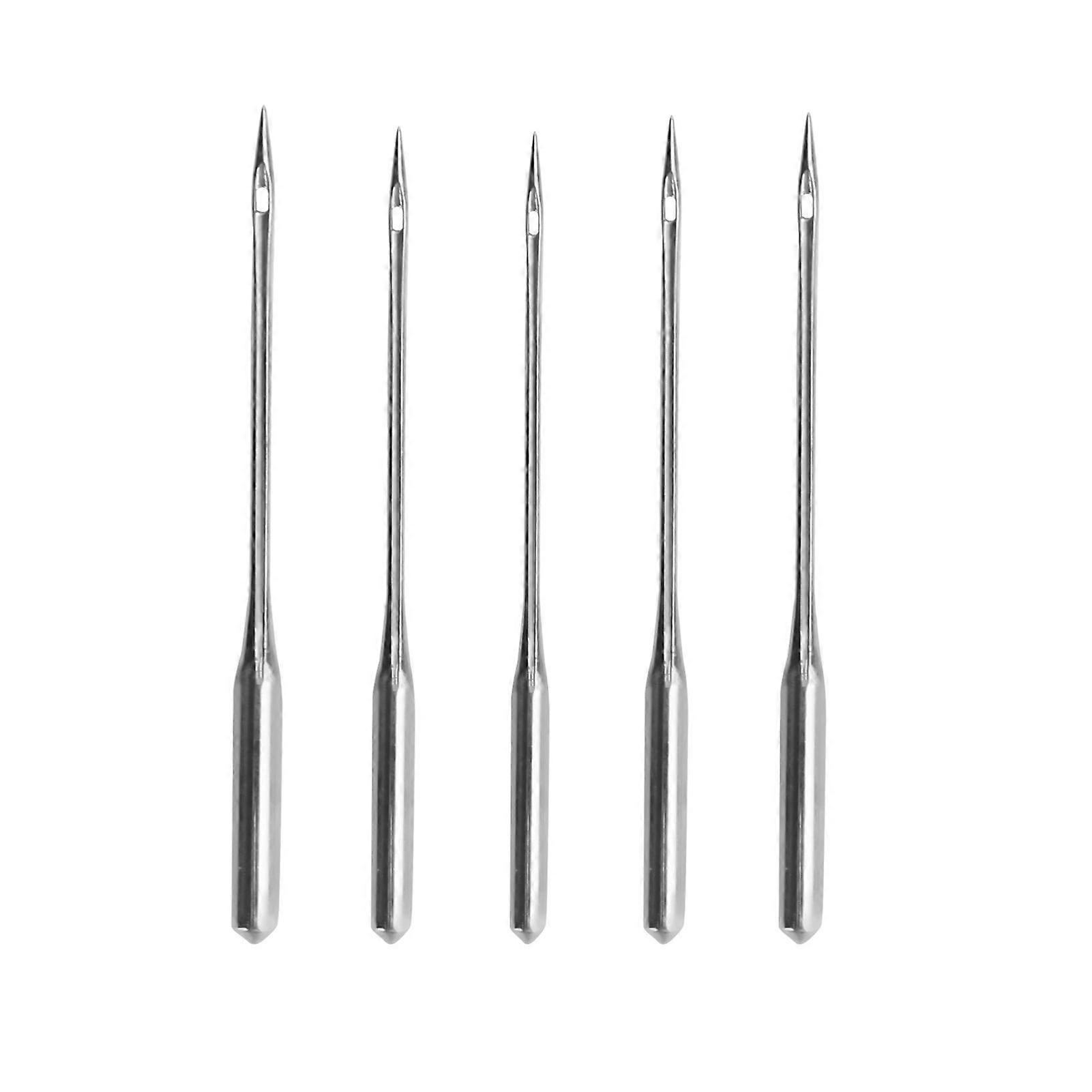 5Pcs Machine Needle Iron Material Flat Shank Regular Point Sewing Needle Replacement KitSH