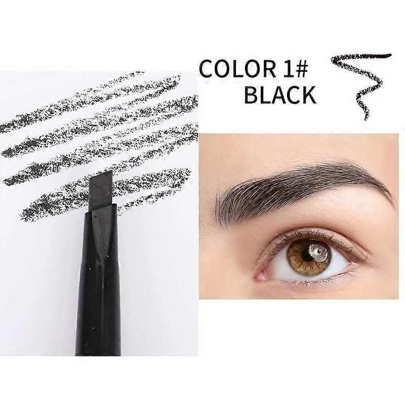 5-Color Waterproof Eyebrow Pencil Dual-Headed Automatic Pen for Natural Look Long-Stay Easy-Glide Formula with Built-In Brush for Flawless Brows