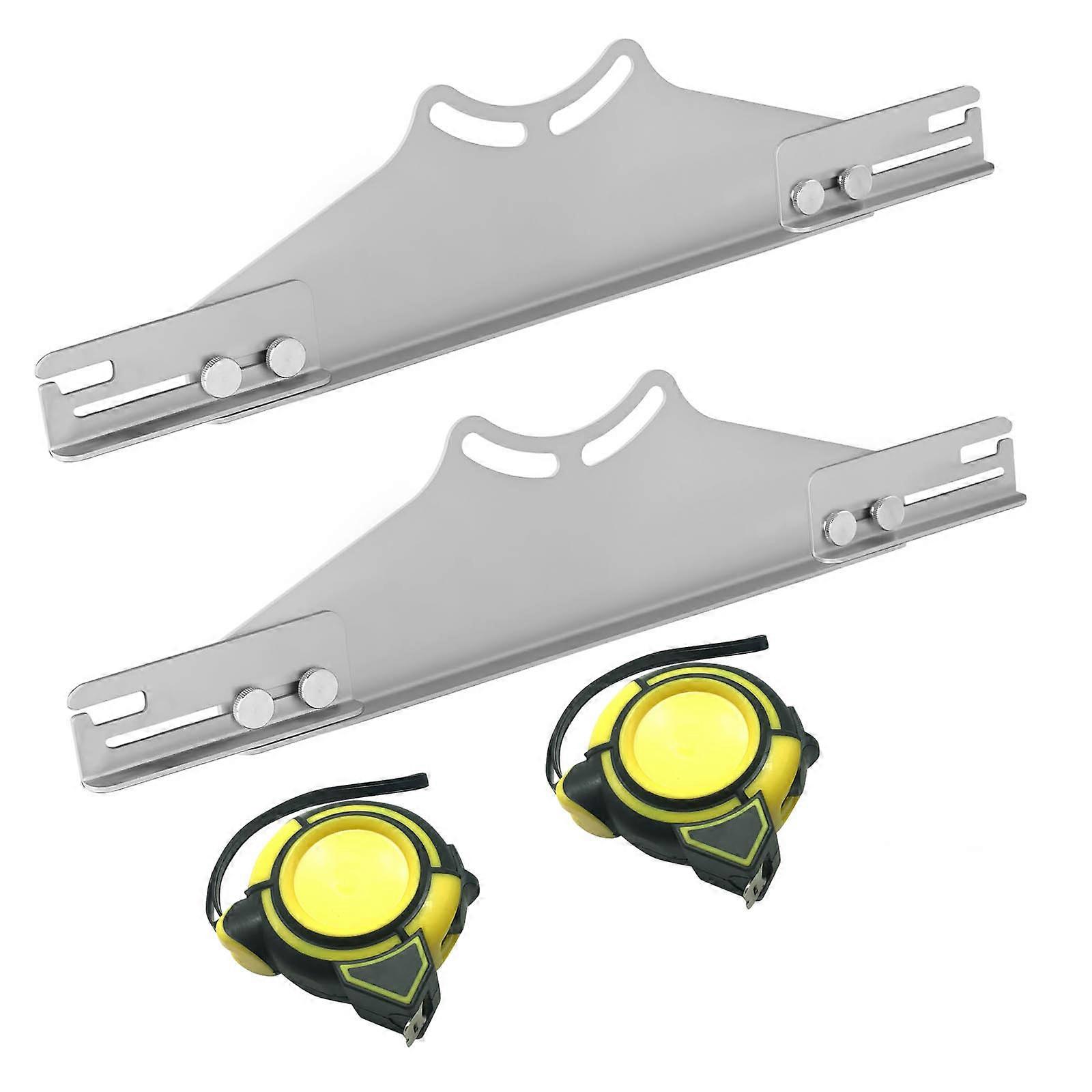 Strong Vehicle Wheel Alignment Tool Including Protective Toe Plates Tape Measure For Strengthened Steering Accuracy Multicolor