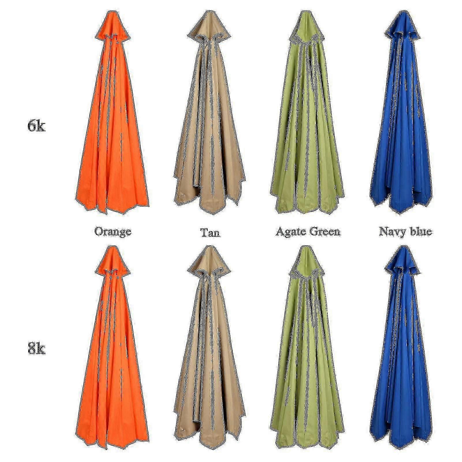 أفضل غطاء مظلة حديقة بديل من القماش الأكثر مبيعًا لمظلة فناء بطول 3 أمتار وذراع 6/8، عرض 50%